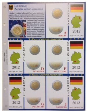 2012 Germania € 2 X° anno di circolazione Aggiornamento Abafil