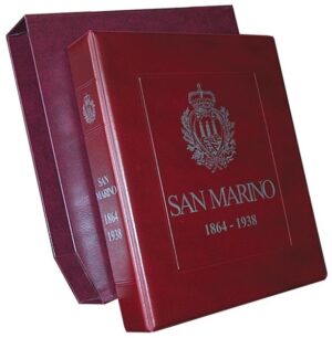 1864-1938 San Marino Copertina con Custodia completa di fogli per emissioni in Lire - Master Phil