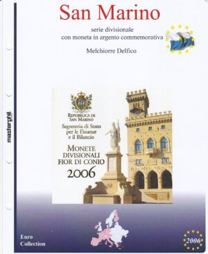 2006 San Marino Divisionale 9 valori M. Delfico Aggiornamento Masterphil