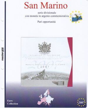 2007 San Marino Divisionale 9 valori Pari Opportunità Aggiornamento Masterphil
