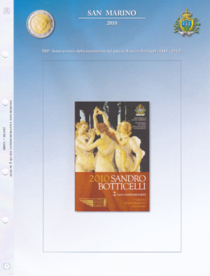 2010 San Marino € 2 Botticelli Aggiornamento - Abafil