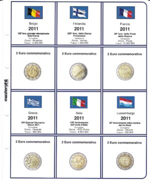 2011. € 2 Commemorativi Aggiornamento Masterphil