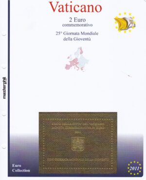 2011 Vaticano € 2 XXVI Giornata Mondiale Gioventù Madrid Aggiornamento Masterphil