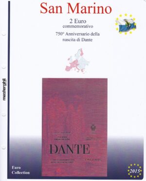 2015 San Marino € 2 Dante Aggiornamento Masterphil