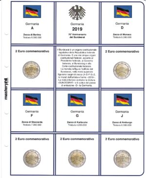 2019 Germania € 2 5 zecche 70° Bundesrat Aggiornamento Masterphil