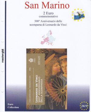 2019 San Marino € 2 Leonardo da Vinci Aggiornamento Masterphil