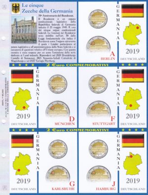 2019 Germania € 2 5 zecche 70° Bundesrat Aggiornamento Abafil