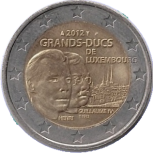 2012 Lussemburgo € 2 Guglielmo IV