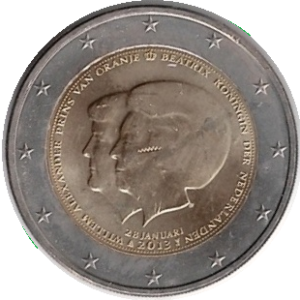 2013 Olanda € 2 Abdicazione Regina Beatrice