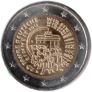 2015 Germania € 2 Riunificazione 5 zecche