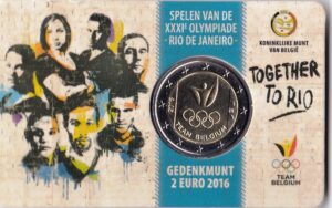 2016 Belgio € 2 Rio Card zecca casuale