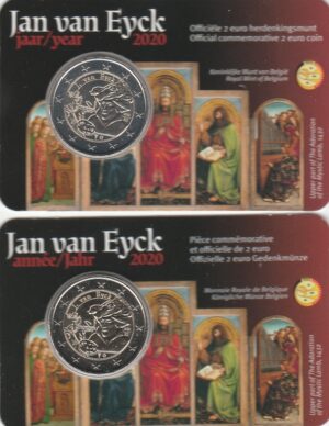 2020 Belgio € 2 Jan van Eyck Card due versioni