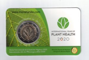 2020 Belgio € 2 Anno della salute delle piante Card Francia