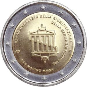 2015 San Marino € 2 Riunificazione della Germania senza folder