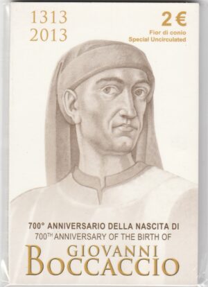 2013 Italia € 2 Boccaccio in blister