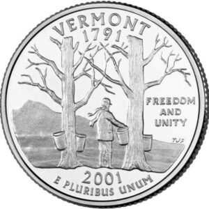 USA QUARTI STATI 2001 VERMONT zecca D