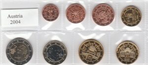 2004 Austria Serie annuale 8 valori sfusa