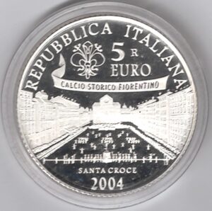 2004 Italia € 5 Mondiali di Calcio moneta in capsula