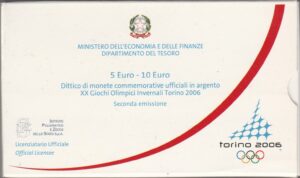2005 Italia € 5+10 Olimpiadi Invernali Torino 2^ dittico