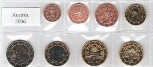 2006 Austria Serie annuale 8 valori sfusa