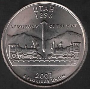 USA QUARTI STATI 2007 UTAH zecca P