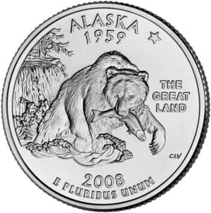 USA QUARTI STATI 2008 ALASKA zecca D e P