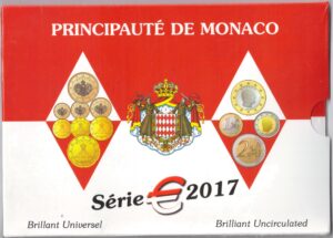 2017 Monaco Alberto II divisionale 8 valori B.U.