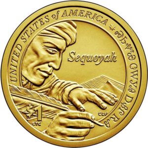 USA DOLLARO NATIVI 2017 Sillabario Sequoyah Cherokee zecca D P
