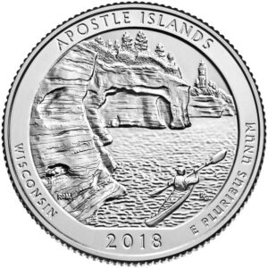 USA Parchi Nazionali 2018 WISCONSIN Apostle Islands zecca D
