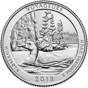 USA Parchi Nazionali 2018 MINNESOTA Voyageurs zecca D