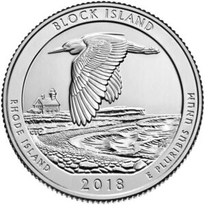 USA Parchi Nazionali 2018 RHODE ISLAND Block Island zecca D