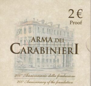 2014 Italia € 2 Carabinieri fondo specchio