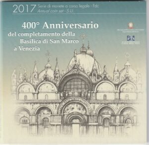 2017 Italia divisionale 9 valori FdC con 2€ comemorativo S.Marco Venezia