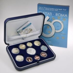 2017 Italia divisionale fondo specchio 10 valori 60° Trattati di Roma
