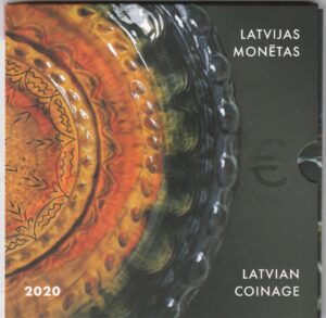 2020 Lettonia divisionale 9 valori B.U. con 2€ commemorativo Ceramica della Letgalia