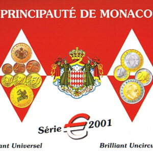 2001 Monaco Ranieri III divisionale 8 valori B.U.
