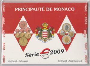 2009 Monaco Alberto II divisionale 8 valori B.U.