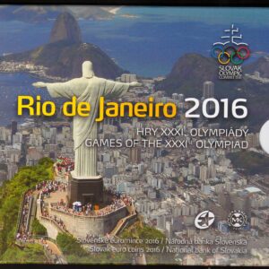 2016 Slovacchia divisionale 8 valori FdC XXXI Giochi Olimpici di Rio con medaglia