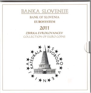 2011 Slovenia divisionale 10 valori FdC con 2€ comm Franc Rozman + 3€ 20° dell'Indipendenza