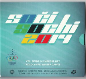 2014 Slovacchia divisionale 8 valori FdC Olimpiadi di Sochi con medaglia