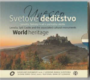 2016 Slovacchia divisionale 8 valori FdC UNESCO Città di Levoca con medaglia