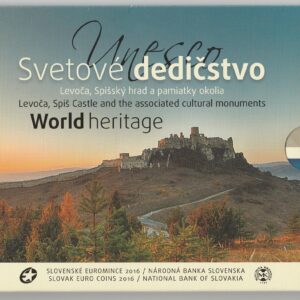 2016 Slovacchia divisionale 8 valori FdC UNESCO Città di Levoca con medaglia