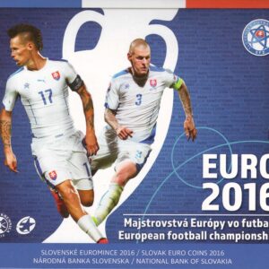 2016 Slovacchia divisionale  8 valori FdC Europei di Calcio in Francia con medaglia