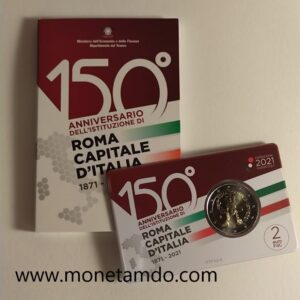 2021 Italia € 2 150° Roma Capitale in card