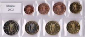 2002 Irlanda Serie annuale 8 valori sfusi