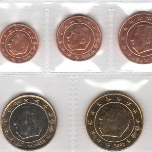 2003 Belgio Serie annuale 8 valori sfusa Re Alberto II