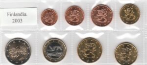 2003 Finlandia Serie annuale 8 valori sfusi