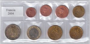 2004 Francia Serie annuale 8 valori sfusi