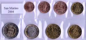 2004 San Marino serie annuale 8 valori sfusi FdC