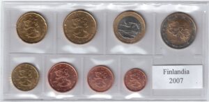 2007 Finlandia Serie annuale 8 valori sfusi